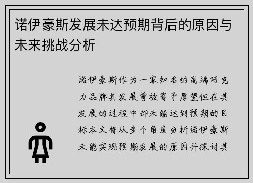诺伊豪斯发展未达预期背后的原因与未来挑战分析